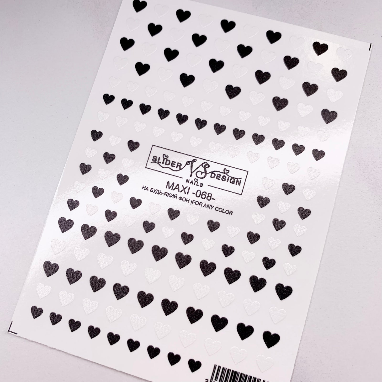 VS maxi 68 designs for nail sliders from the nail brand Miss Dolla