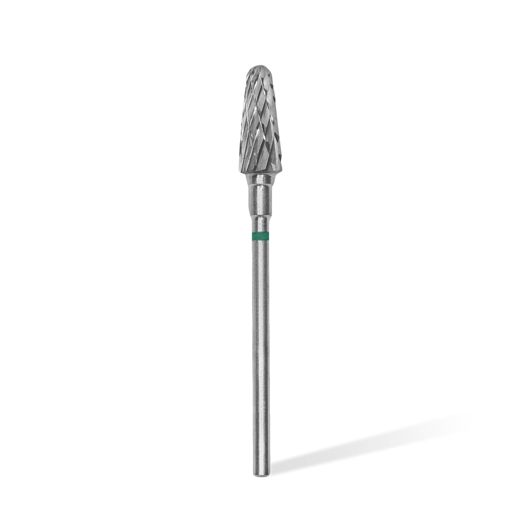 Staleks Carbide 'Frustum' Green Nail Drill Bit, head diameter 6mm/ working part 14mm