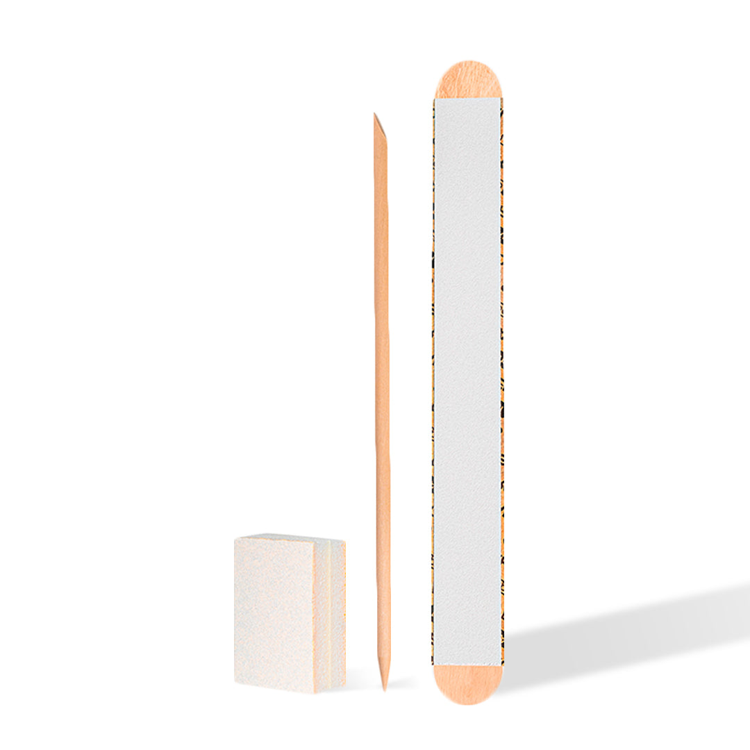 Staleks Disposable Nail Files Set EXPERT 30 (Papmam Mix 100/180, Buff 180/240, Orange Stick)