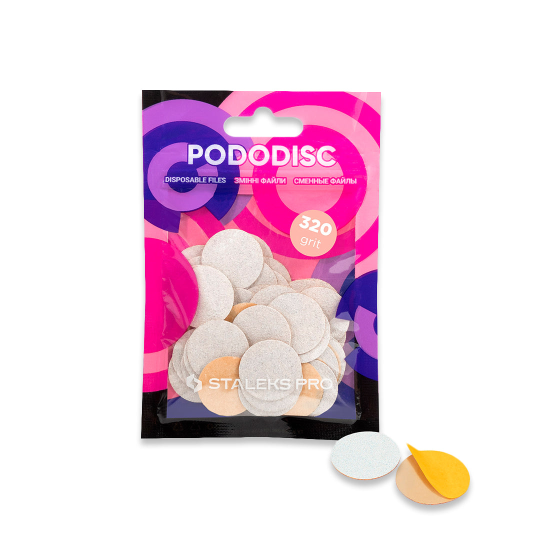 Staleks Disposable White Files for Pedicure Disc M EXPERT (Various grits, 50 pcs)