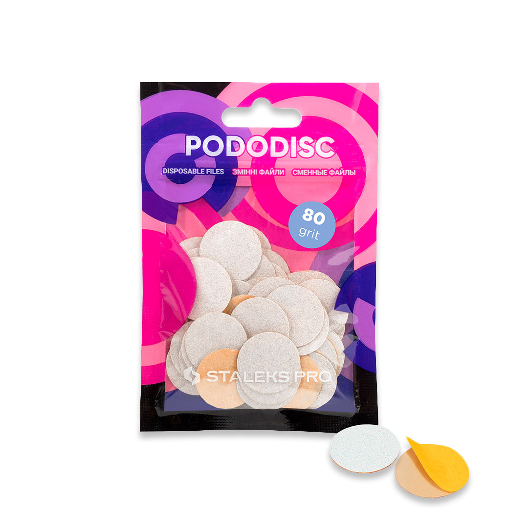 Staleks Disposable White Files for Pedicure Disc M EXPERT (Various grits, 50 pcs)