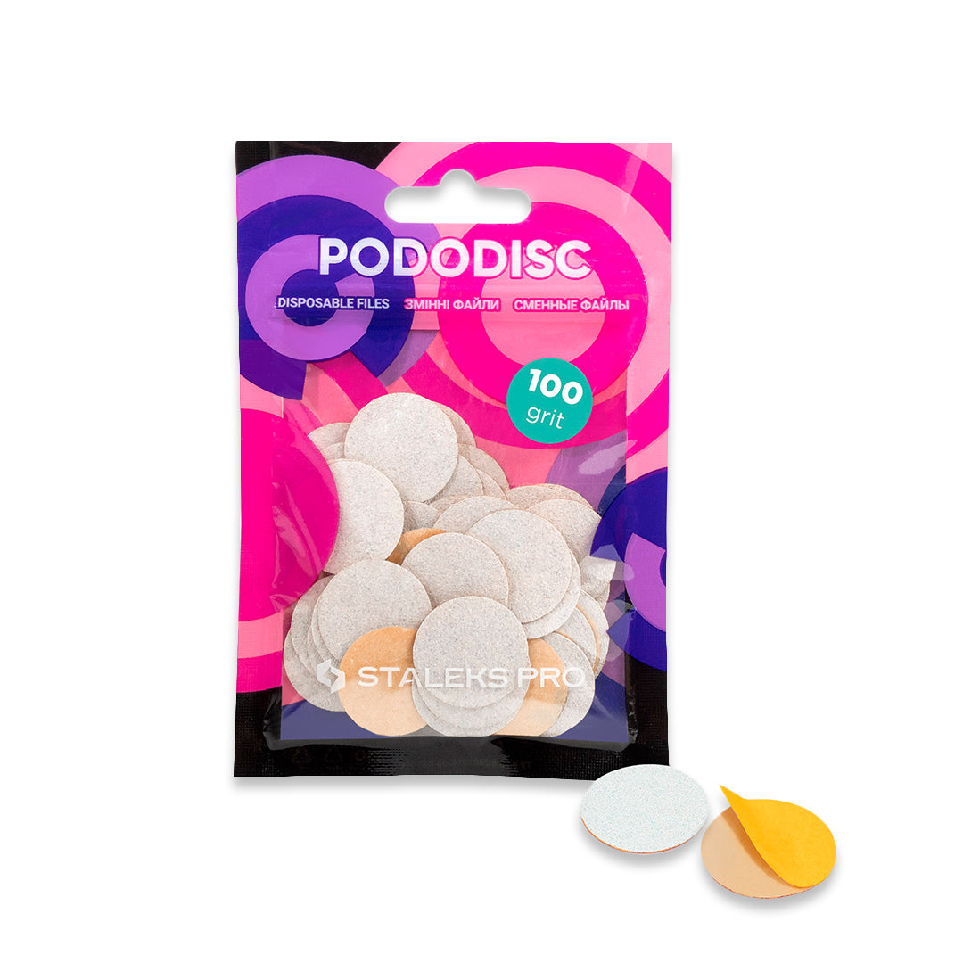 Staleks Disposable White Files for Pedicure Disc M EXPERT (Various grits, 50 pcs)