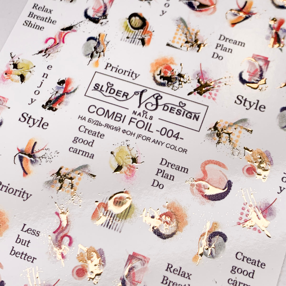 vs combi foil 004 nail slider is the best nail film from top nail polish brand UK Miss Dolla