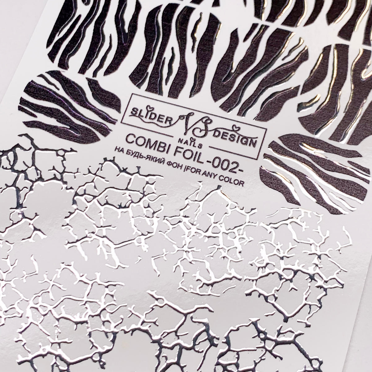 VS combi foil 002 silver from the best UK nail polish company 