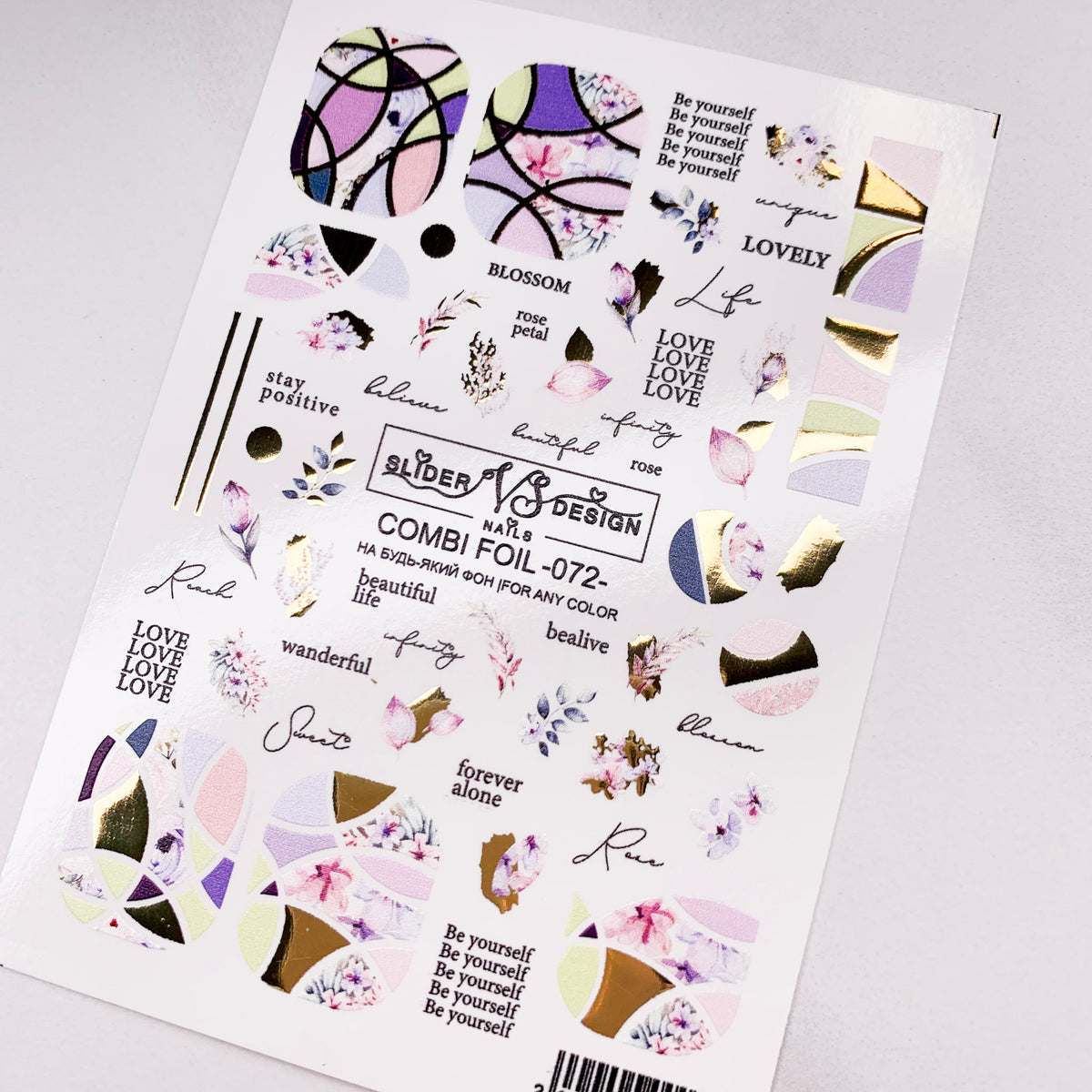 vs combi foil 72 nail sliders UK from miss dolla - the best nail polisher brand