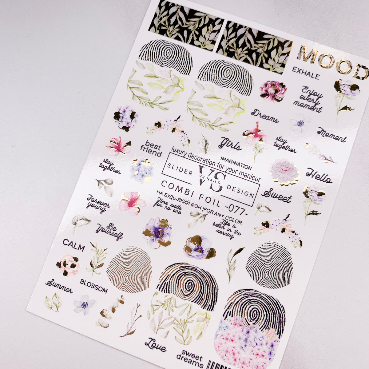 vs combi foil 77 cute nail film designs from nail company UK miss dolla