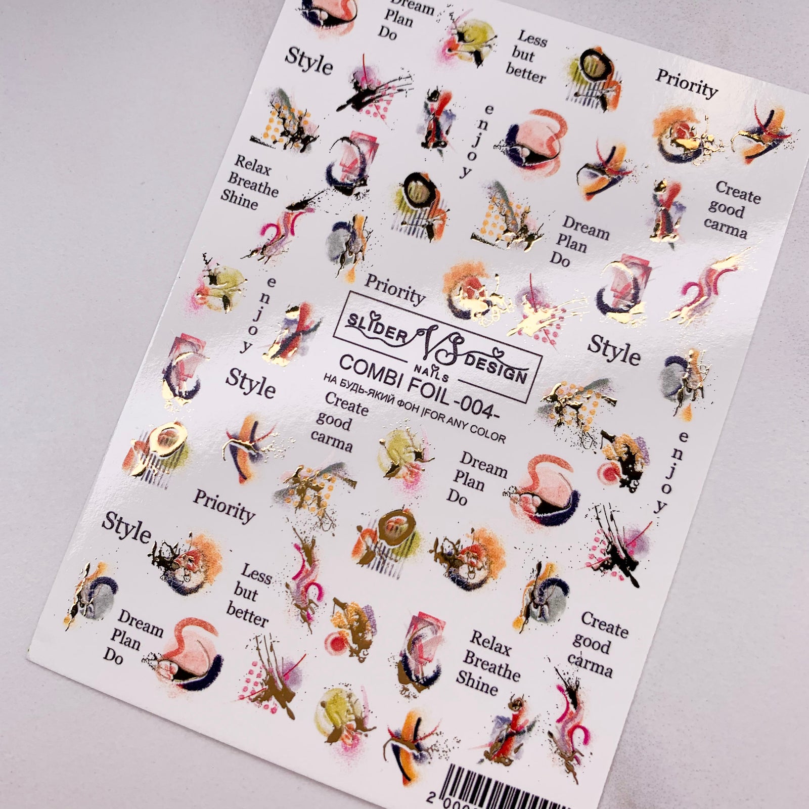 vs combi foil 04 nail slider is the best nail film from top nail polish brand UK Miss Dolla. order vs combi foil 4