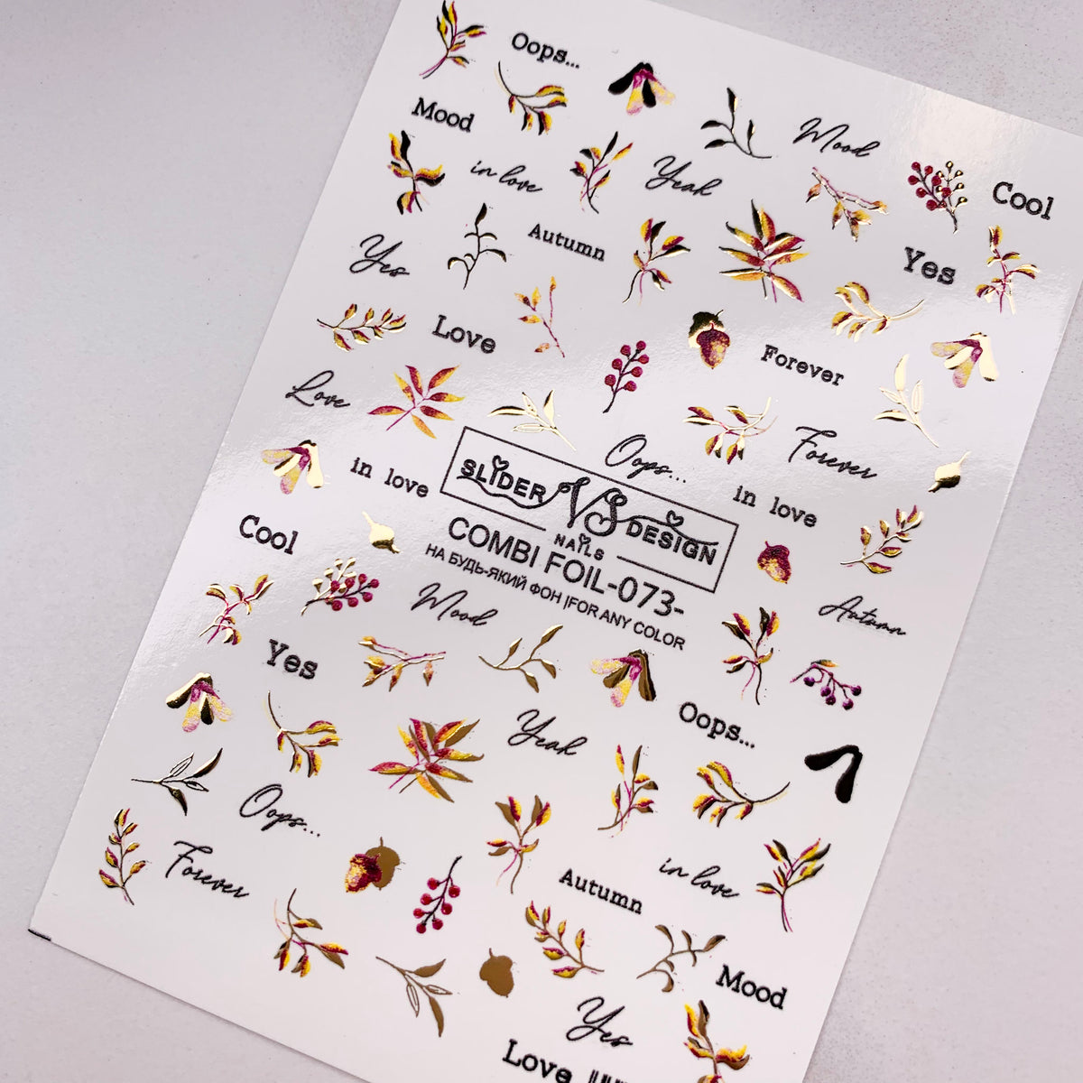 vs combi 73 is with leaves pattern nail film slider from the top 5 nail compamies miss dolla