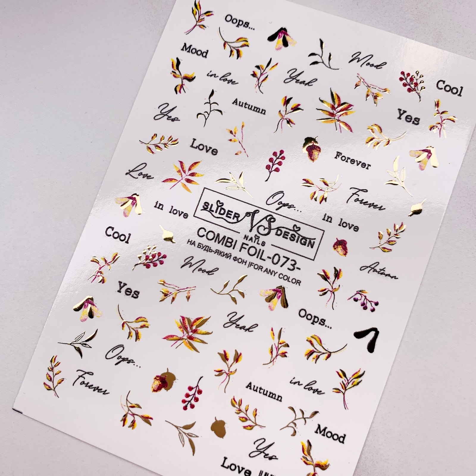 vs combi 73 is with leaves pattern nail film slider from the top 5 nail compamies miss dolla