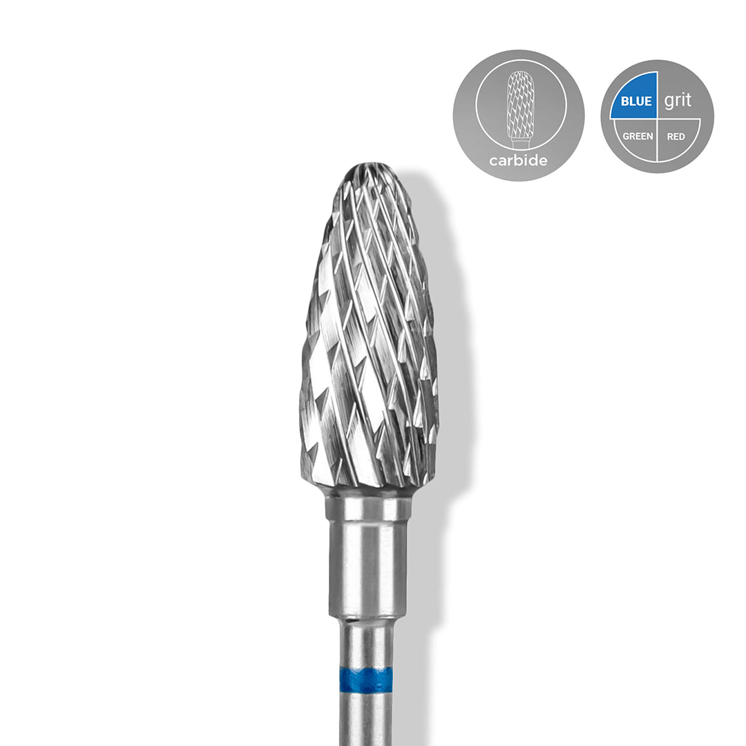 Staleks Carbide &#39;Corn&#39; Blue Drill Bit, head diameter 6mm/ working part 14mm