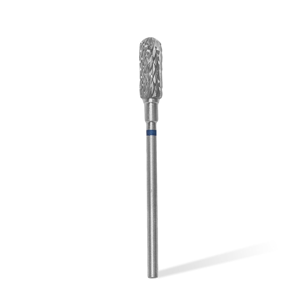 Staleks Carbide Rounded Cylinder Blue Nail Drill Bit, head diameter 5mm/ working part 13mm