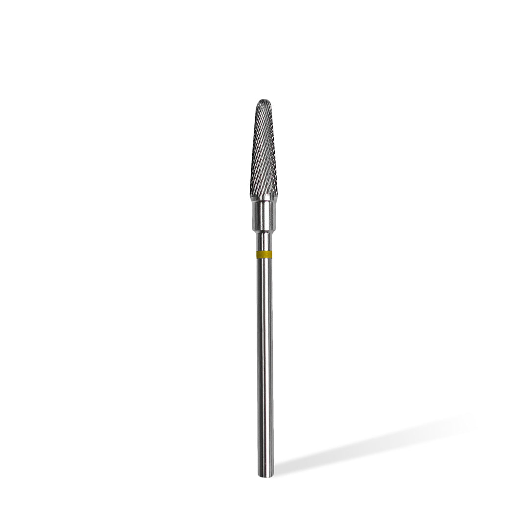 Staleks Carbide &#39;Frustum&#39; Yellow Nail Drill Bit, head diameter 4mm / working part 13mm