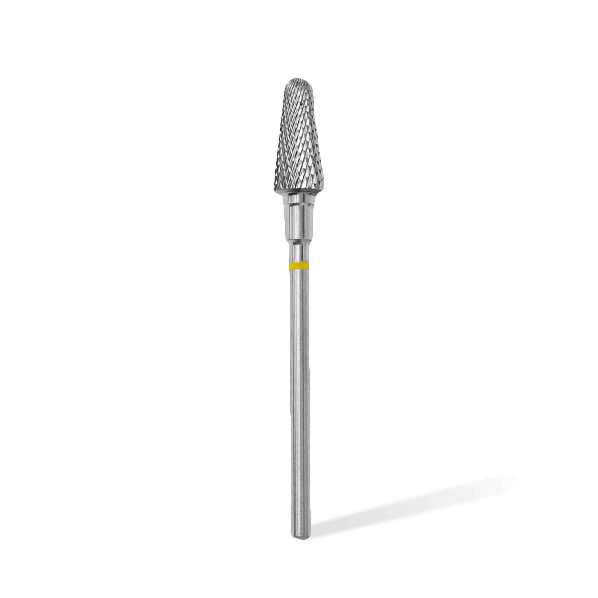 Staleks Carbide 'Frustum' Yellow Nail Drill Bit, head diameter 6mm / working part 14mm