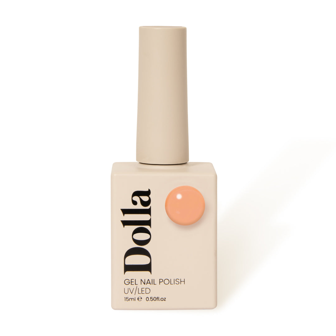 Beautiful coral peach gel nail polish shade for nail technicians | Miss Dolla