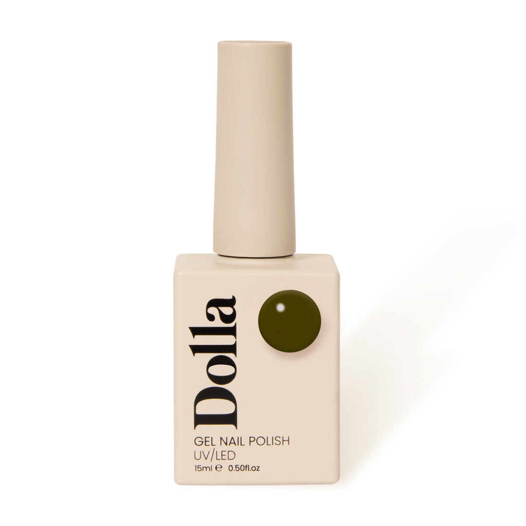 Cocktail olive green gel nail polish | Dolla