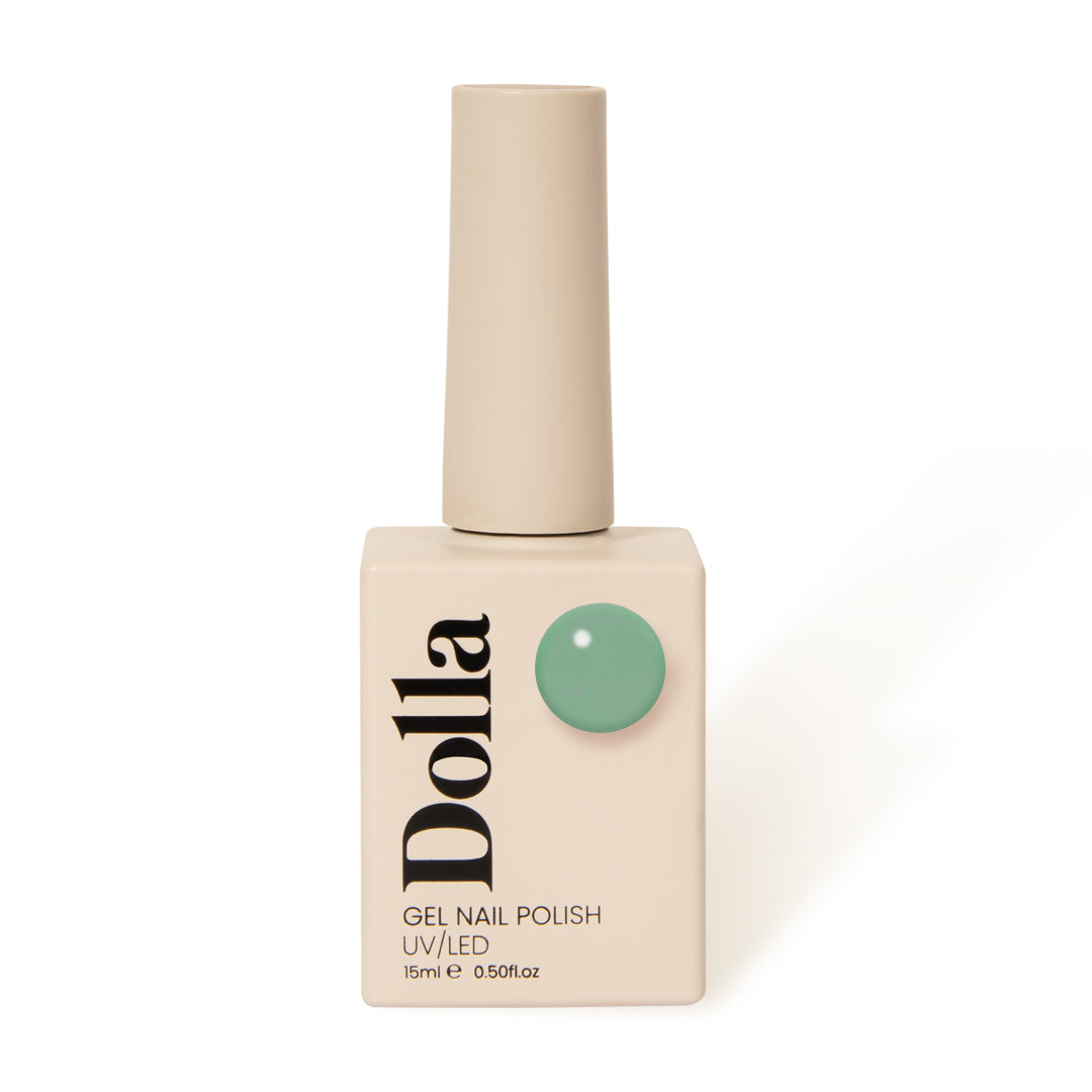 Beautiful pastel turquoise green gel nail polish UK | Dolla