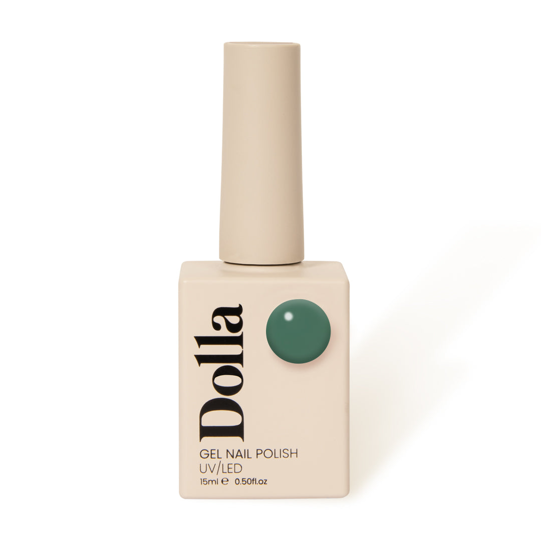 Misty Moss gel nail polish in the new bottle design, luxurious look in the nail industry | Dolla