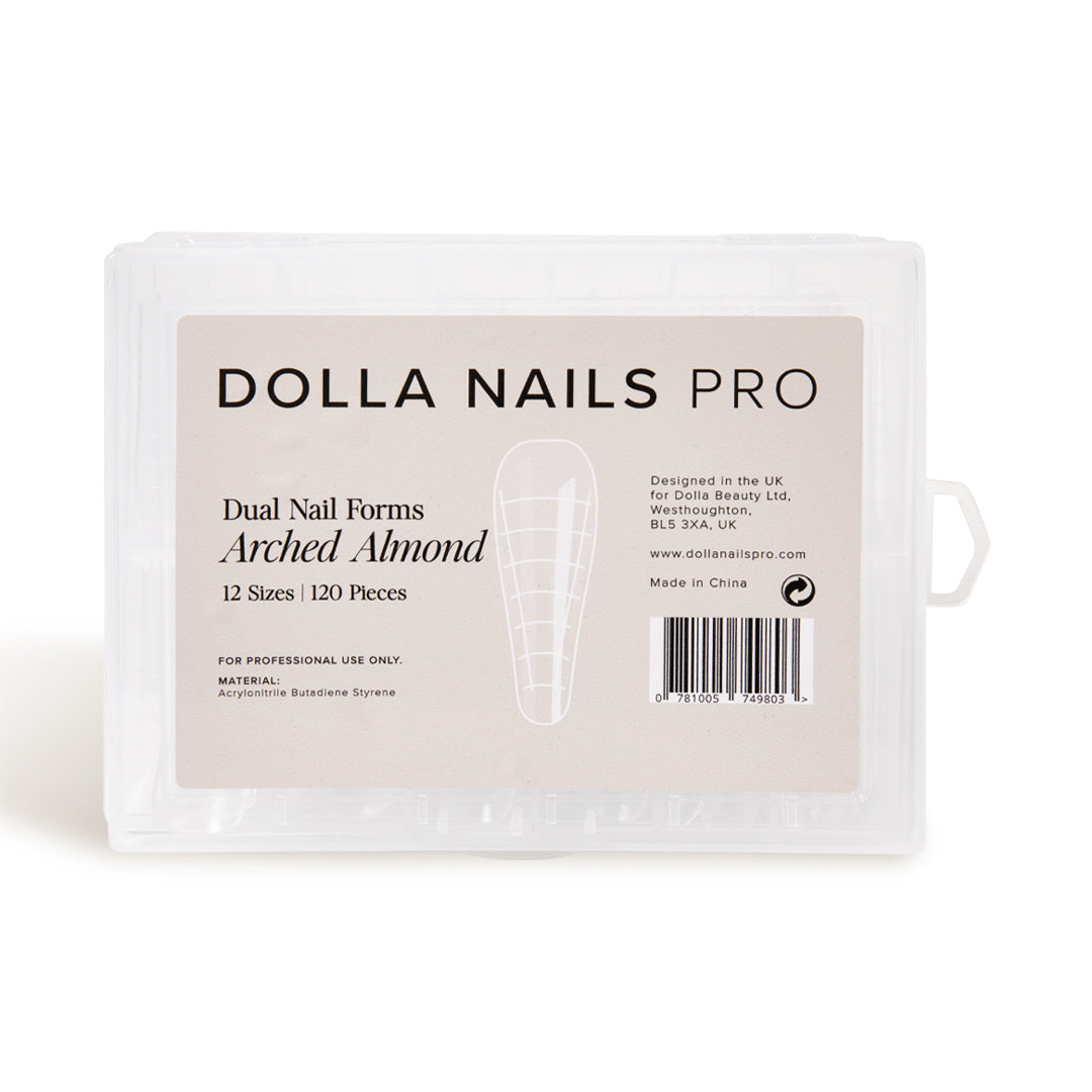 Dual Nail Forms, Arched Almond - 120pcs