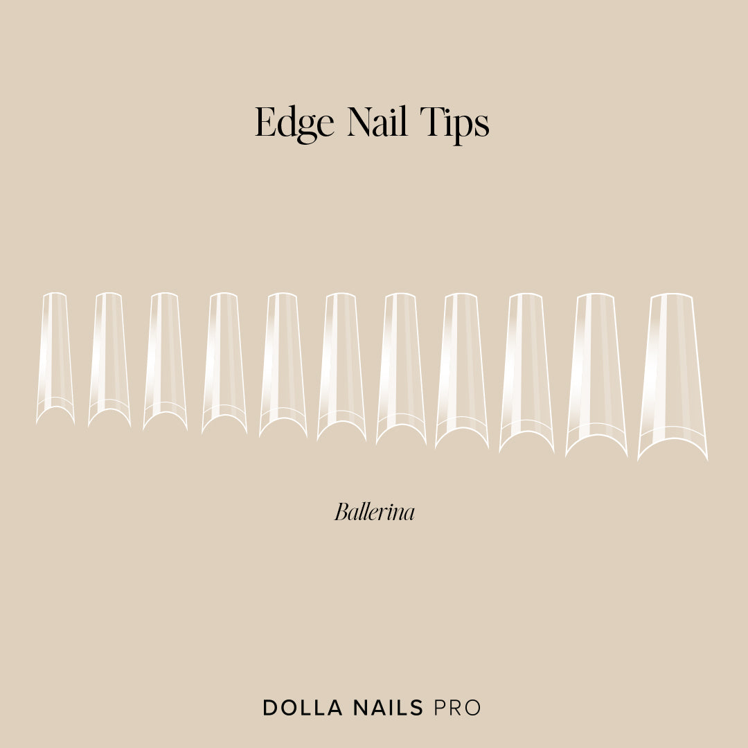 Edge Nail Tips, Ballerina - 550pcs