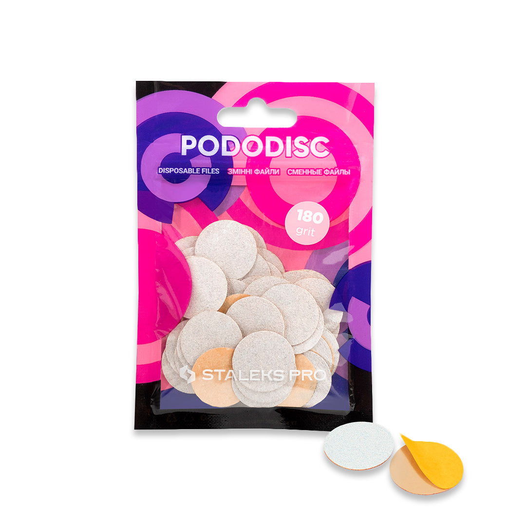 Staleks Disposable White Files for Pedicure Disc M EXPERT (Various grits, 50 pcs)