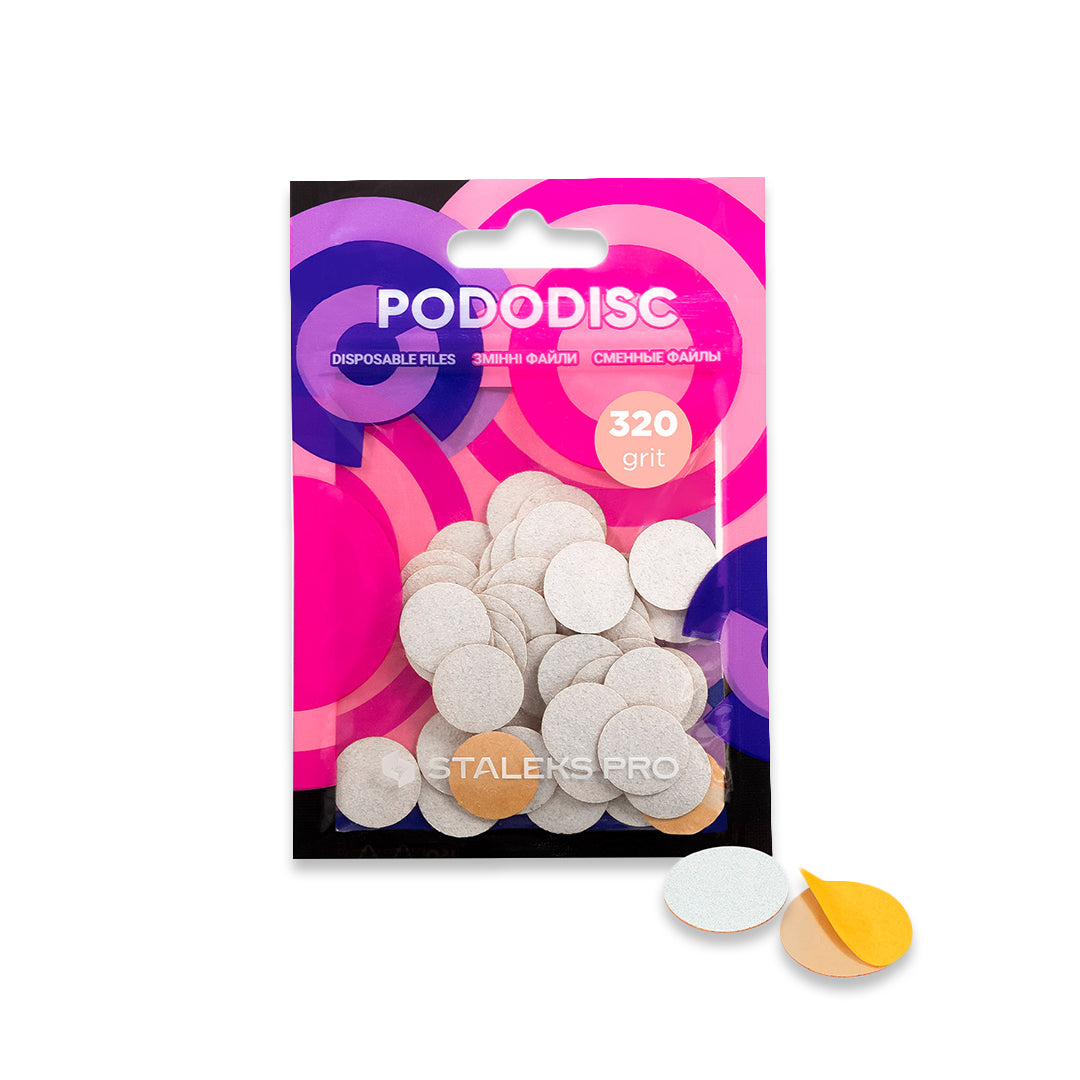 Staleks Disposable White Files for Pedicure Disc S EXPERT (Various grits, 50 pcs)