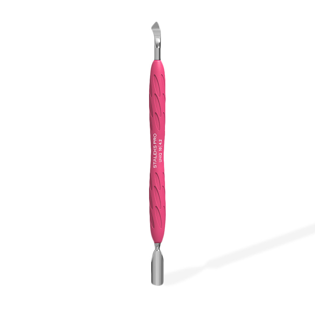 Staleks Gummy Manicure Rounded Narrow Pusher with Bent Blade UNIQ 10 TYPE 4.2