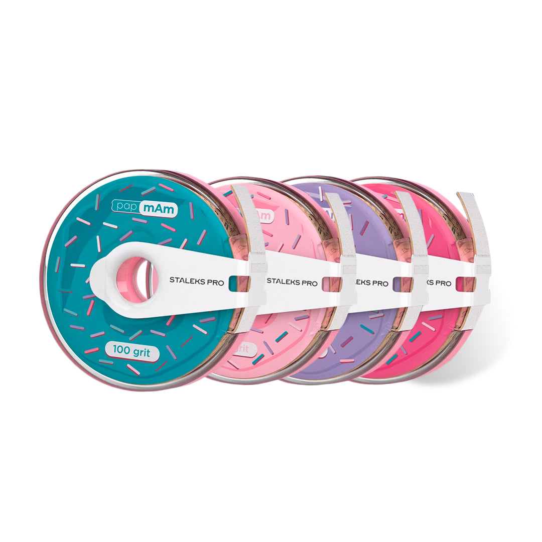 Staleks Disposable White Abrasive Tape in Plastic Case (Various Grits)