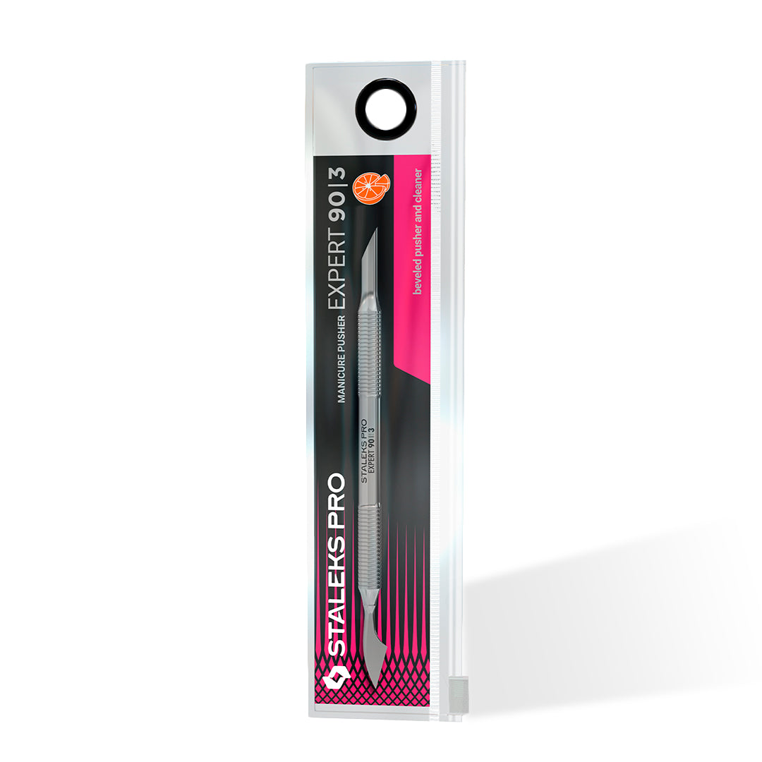 Staleks Professional Manicure Pusher with Bevelled Pusher and Cleaner Expert 90 Type 3