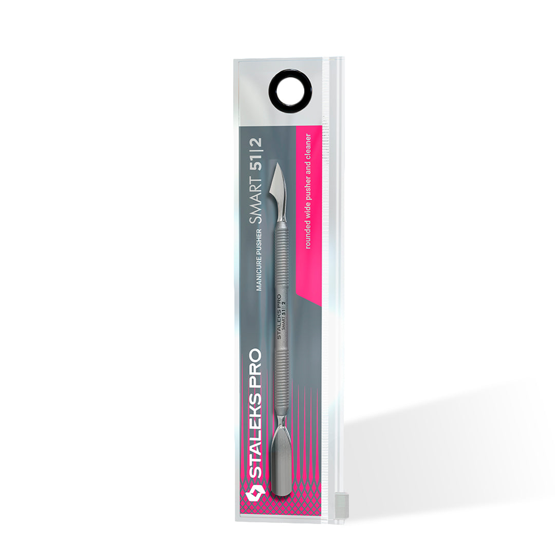 Staleks Professional Manicure Rounded Wide Pusher with Cleaner SMART 51 Type 2