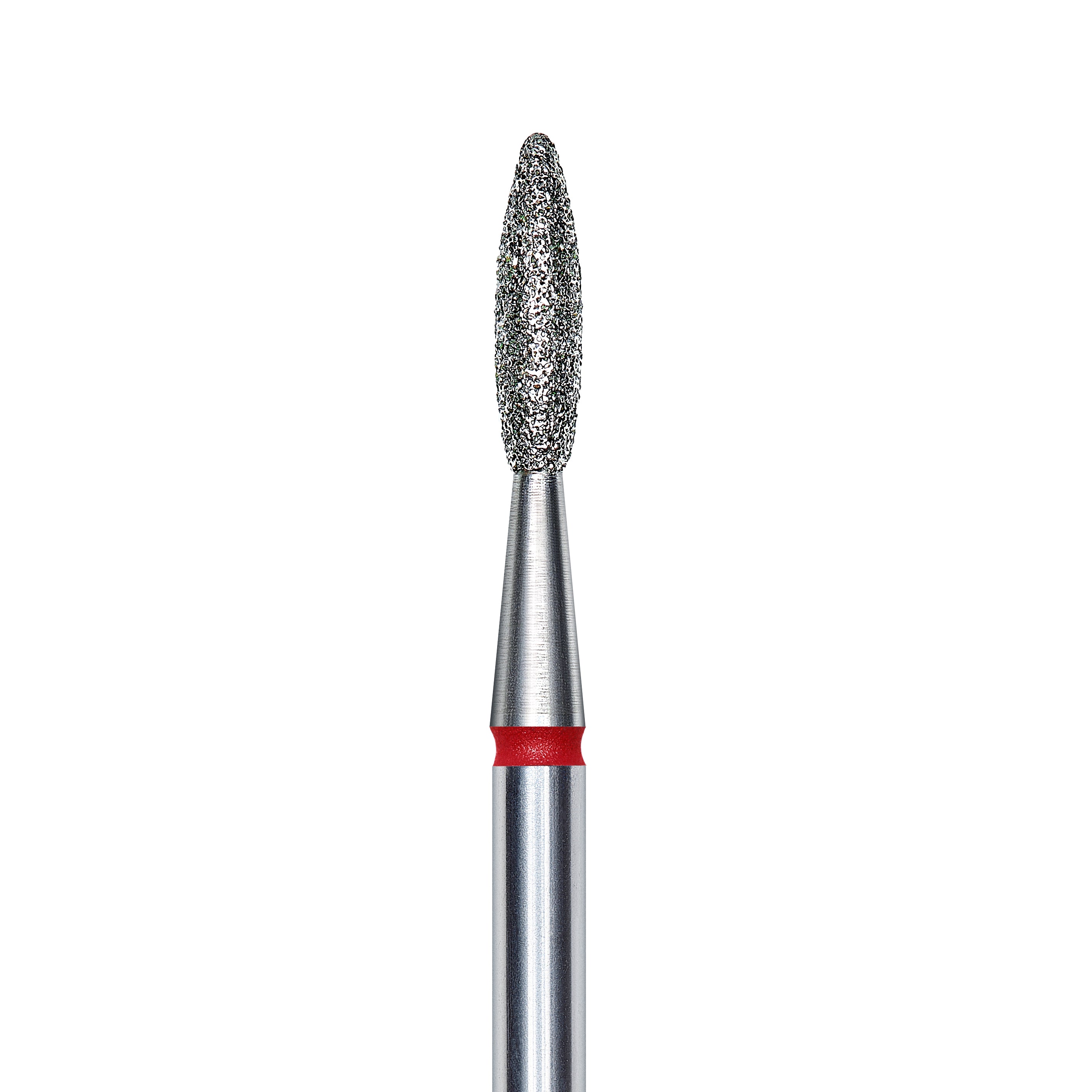 Staleks Diamond nail drill bit, "flame", red, head diameter 2.1mm/ working part 8mm FA10R021/8. | Miss Dolla