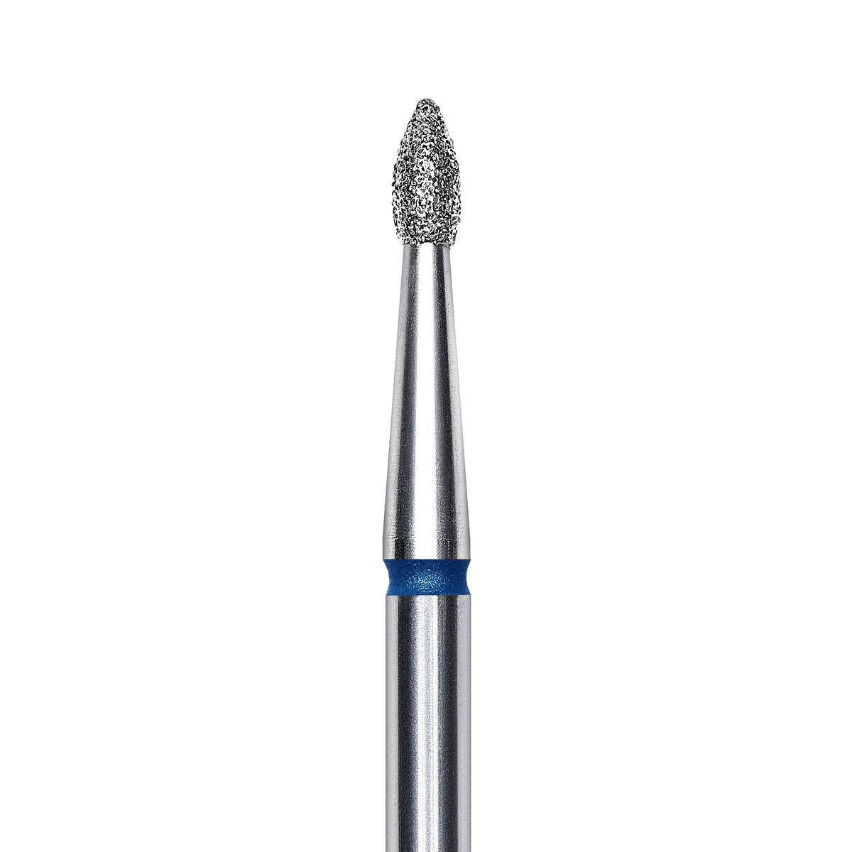 Staleks Diamond nail drill bit, pointed &quot;bud&quot; , blue, head diameter 1.8mm/ working part 4mm FA60B018/4.