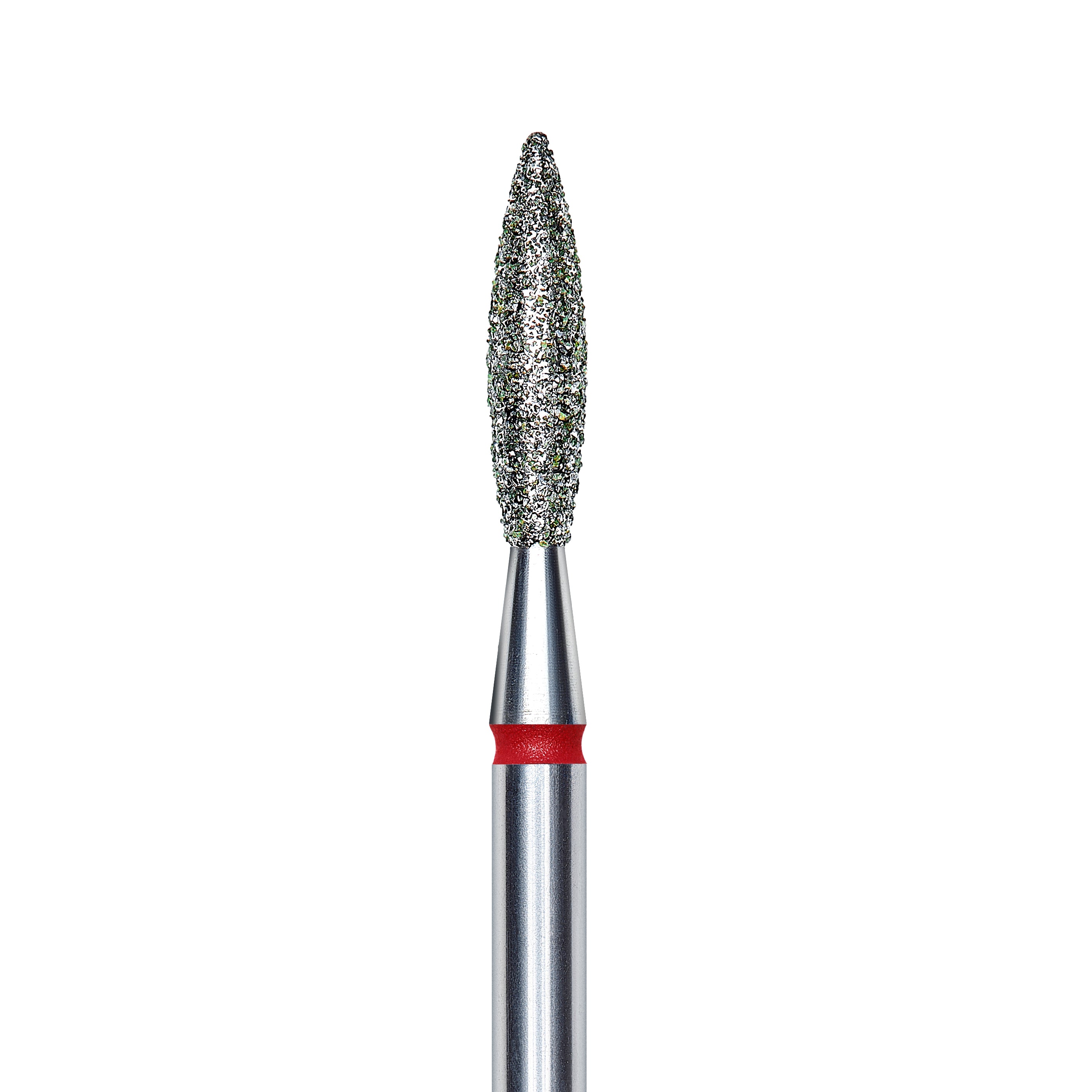 Staleks Diamond nail drill bit, "flame", red, head diameter 2.3mm/ working part 10mm FA10R023/10. | Miss Dolla