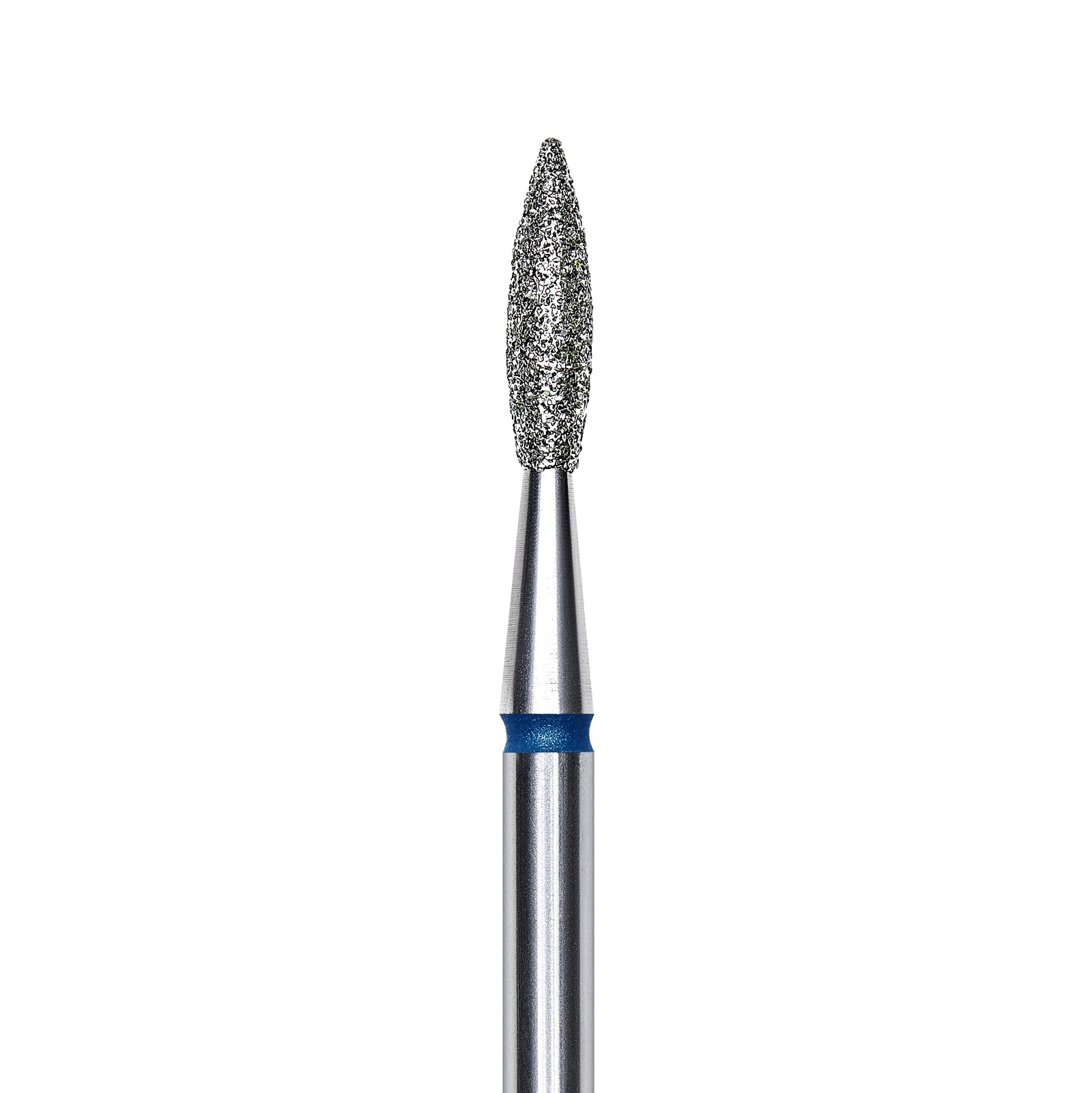 Staleks Diamond nail drill bit, pointed "flame", blue, head diameter 2.1mm/ working part 8mm FA11B021/8. | Miss Dolla