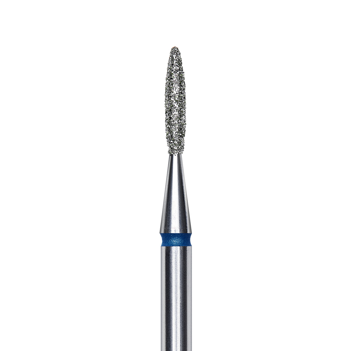 Staleks Diamond nail drill bit, pointed &quot;flame&quot;, blue, head diameter 1.6mm/ working part 8mm FA11B016/8.