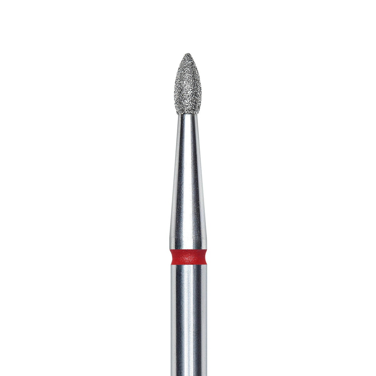 Staleks Diamond nail drill bit, pointed &quot;bud&quot; , red, head diameter 1.8mm/ working part 4mm FA60R018/4. | Miss Dolla