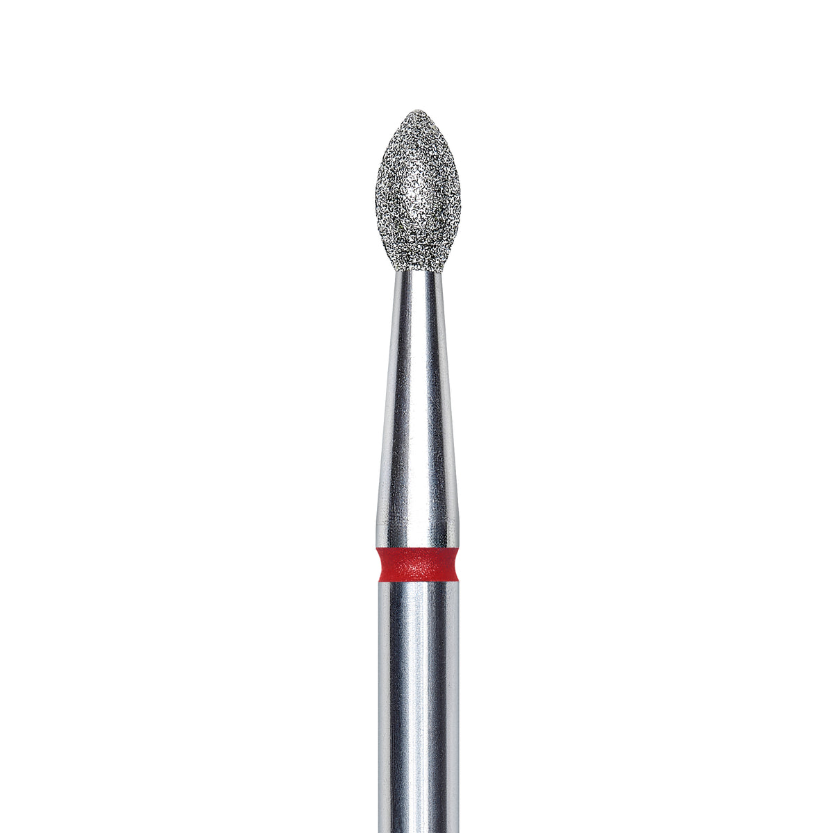 Staleks Diamond nail drill bit, pointed &quot;bud&quot; , red, head diameter 2.5mm/ working part 4.5mm FA60R025/4.5.
