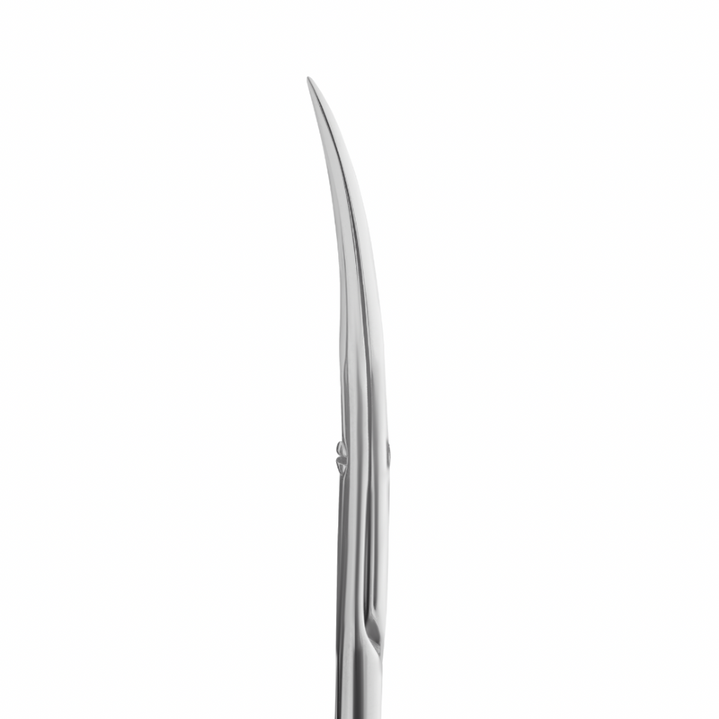 Ergonomically designed Staleks cuticle scissors for precise nail care. | Miss Dolla