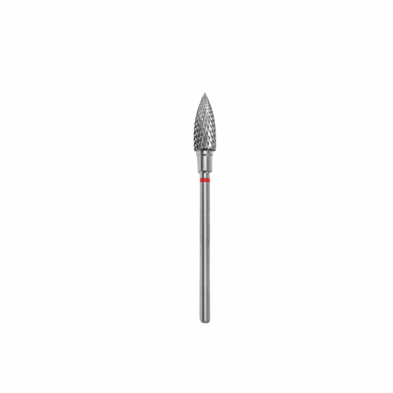 Staleks Carbide nail drill bit, "flame" red, head diameter 5mm / working part 13.5mm FT10R050/13.5. | Miss Dolla