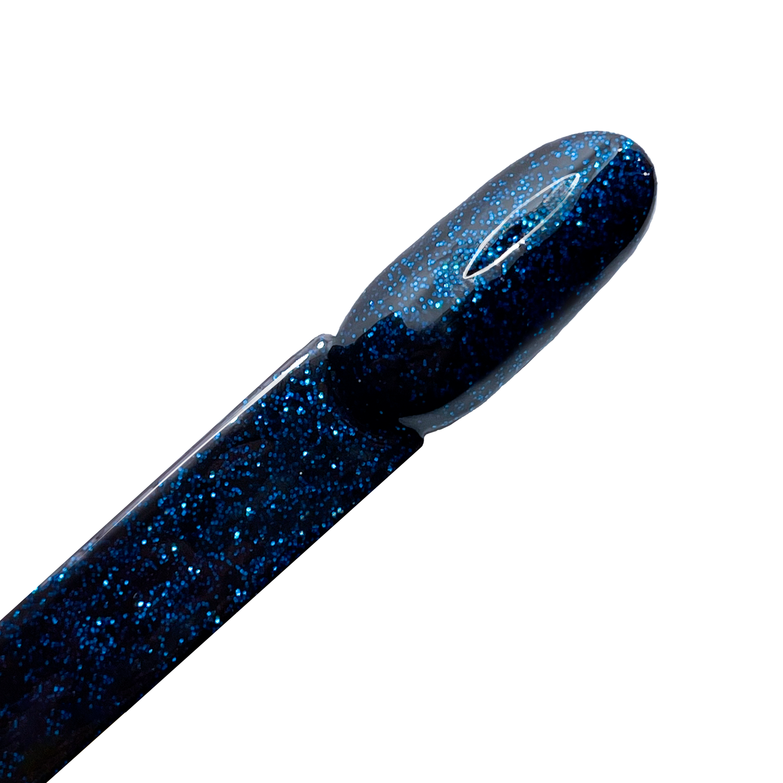 durable long lasting up to 4 weeks uv led curable Dark and mysterious deep blue sparkle gel nail polish | Miss Dolla
