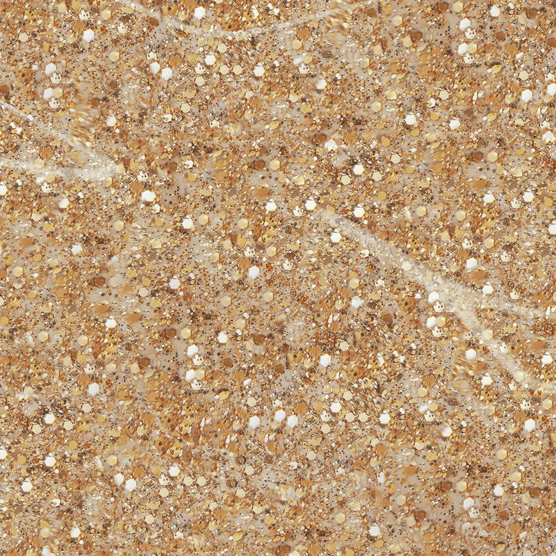 Close up image of the gold glitter gel nail polish colour | Dolla