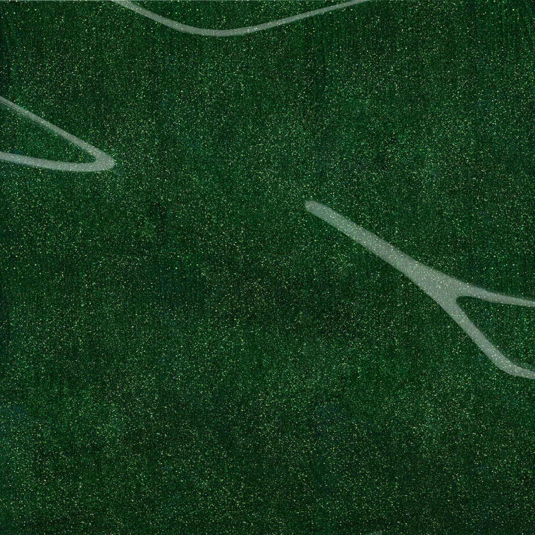 Shimmery, bottle green gel nail polish | Dolla