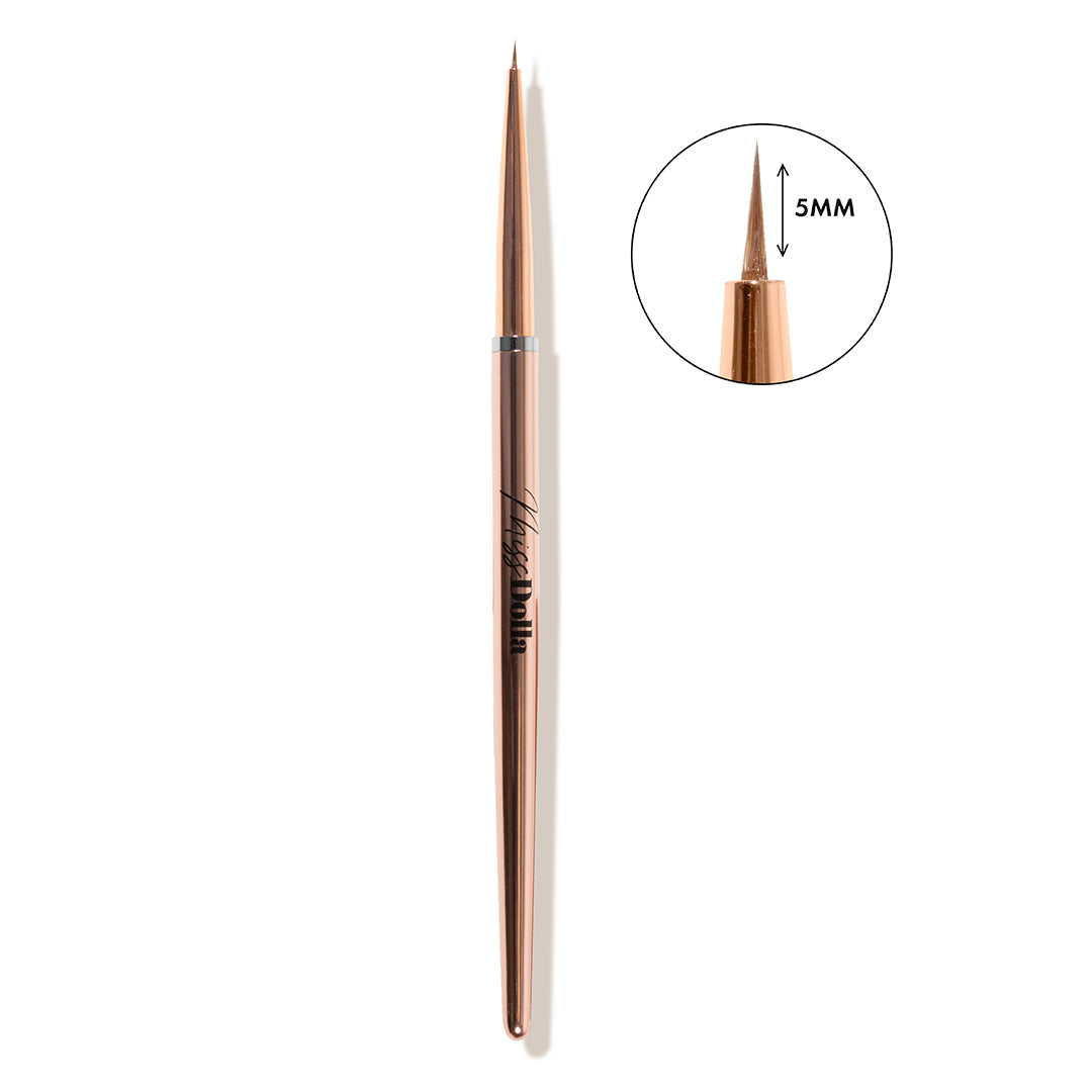 Thinnest small 5mm liner brush for gel nail art draw thin precise lines value