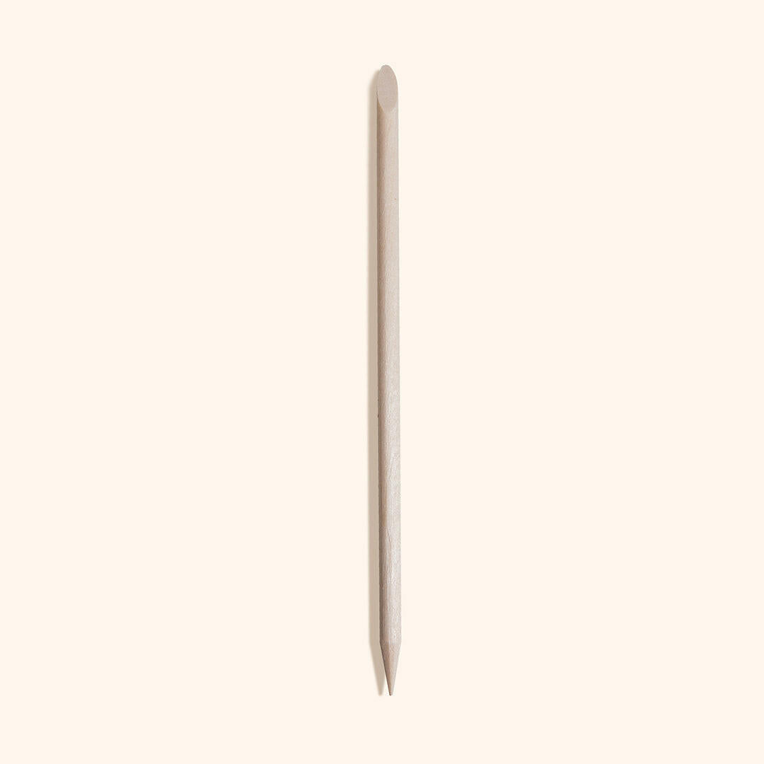 Wooden sticks for cuticle care and nail designs.
